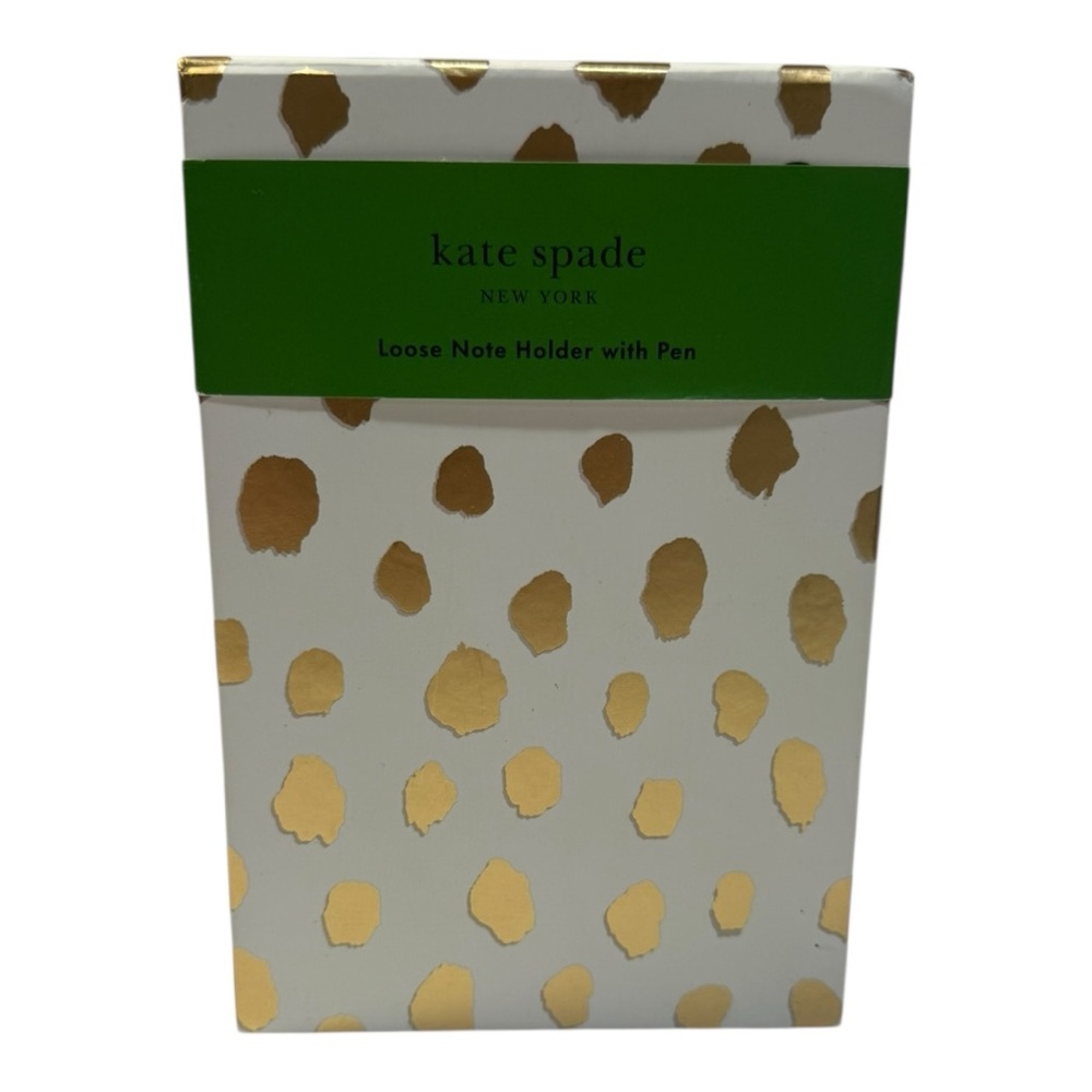 kate spade new york Gold Flamingo Dot Loose Note Holder NEW (no pen)